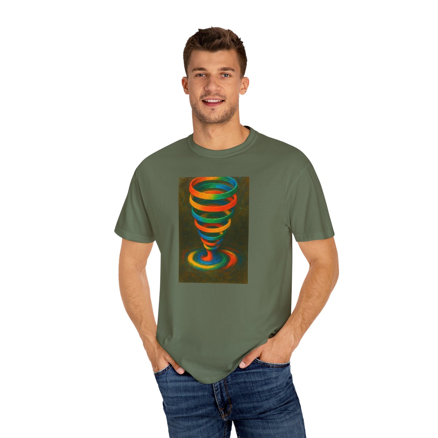 Vibrant Swirl Unisex T-Shirt - Cyclone Design