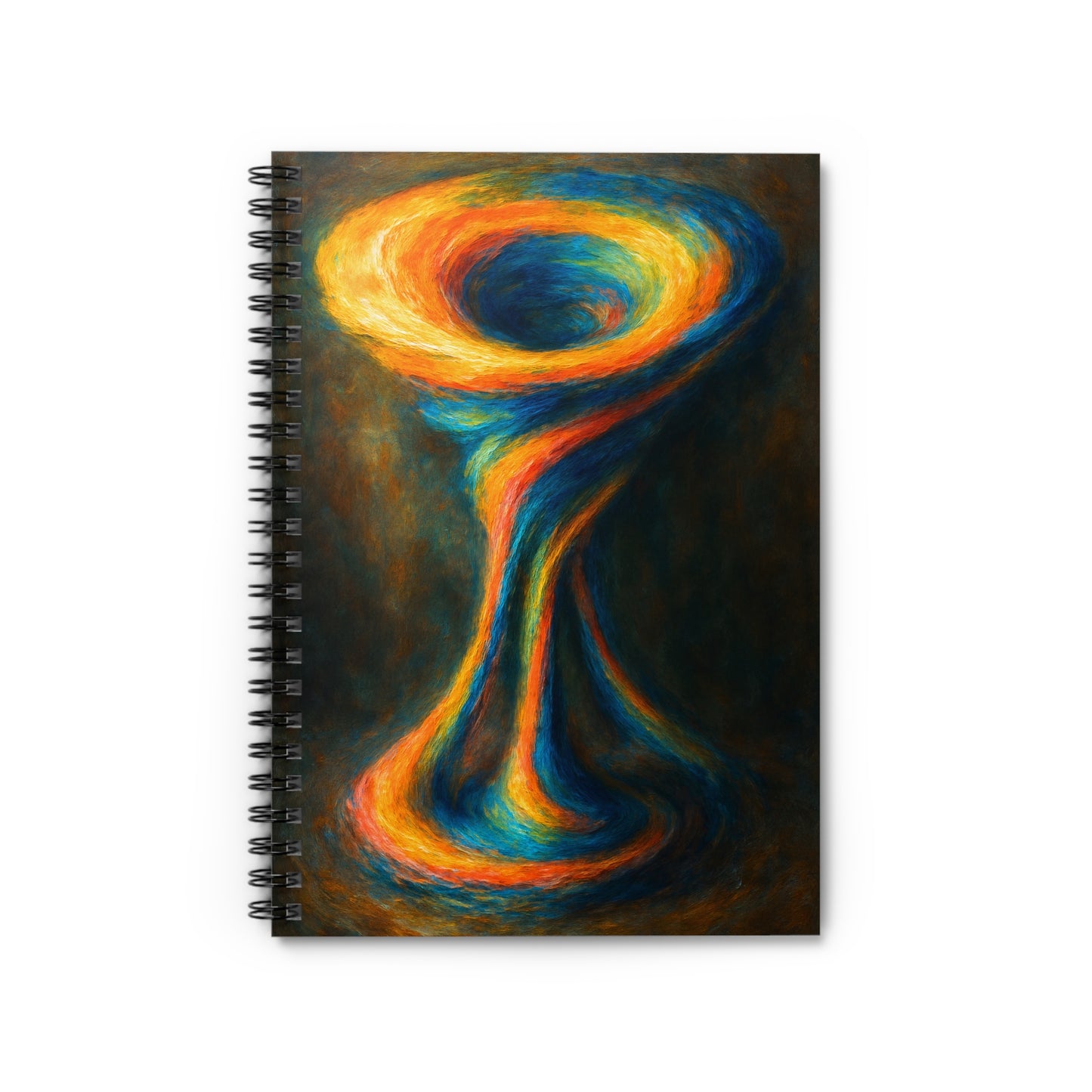 Artistic Ruled Lines Spiral Notebook - Cyclone Design