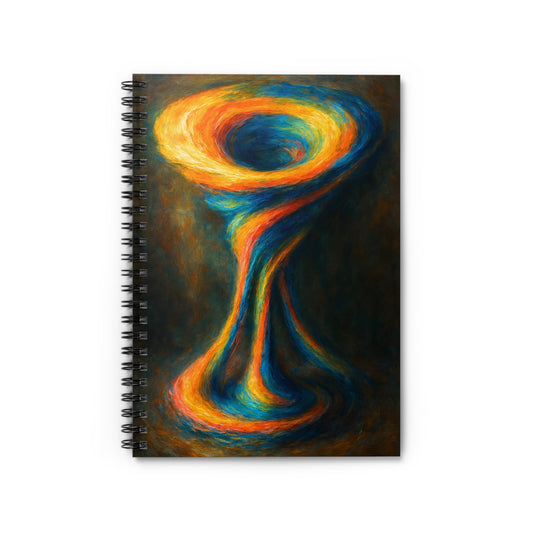 Artistic Ruled Lines Spiral Notebook - Cyclone Design