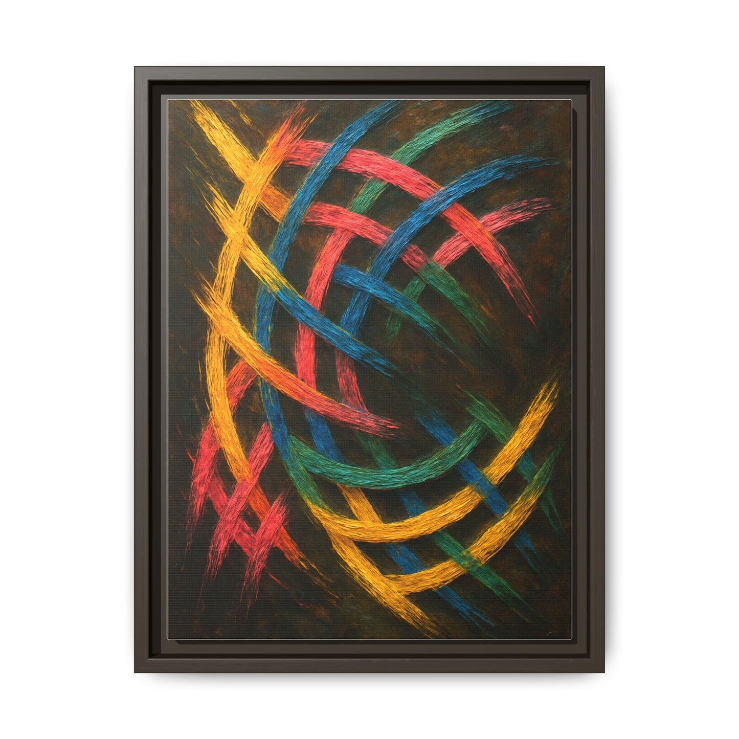 Multi-Color Wave Canvas Art - Weave Design