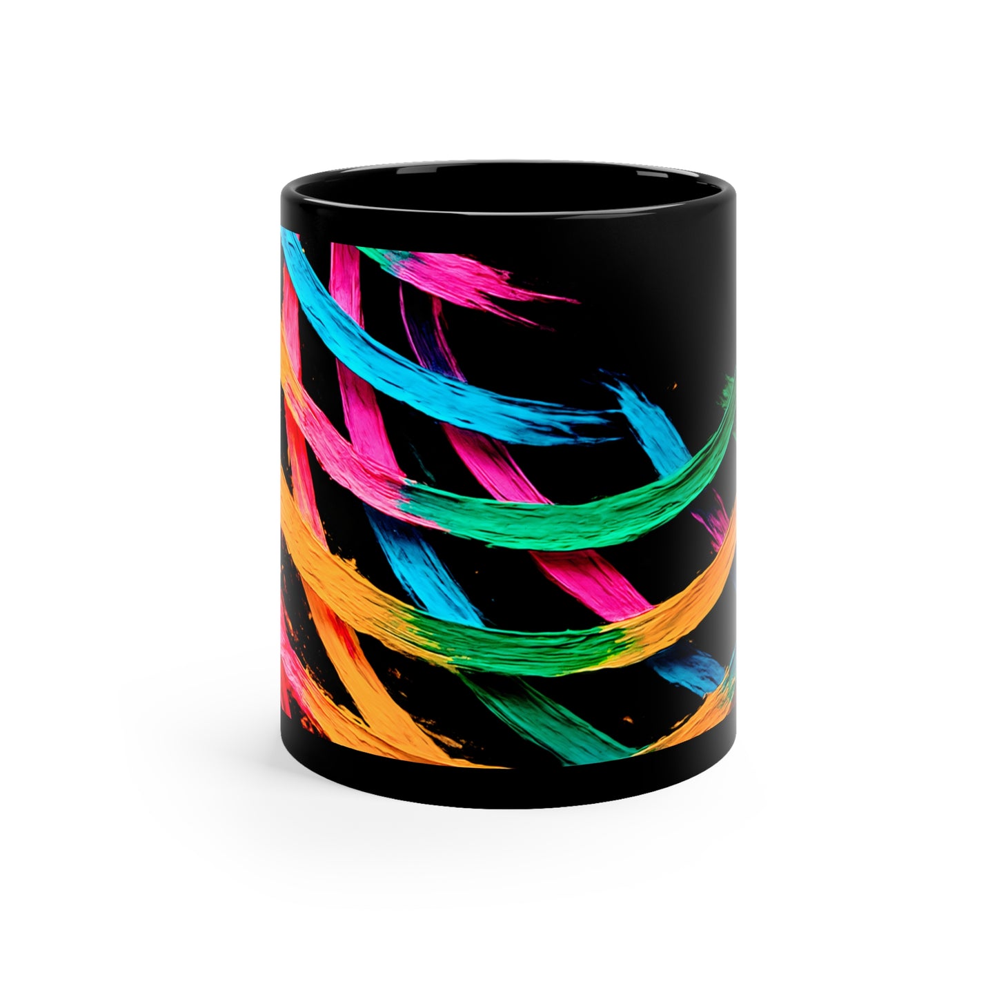 Colorful Brushstroke Coffee Mug - Weave Design