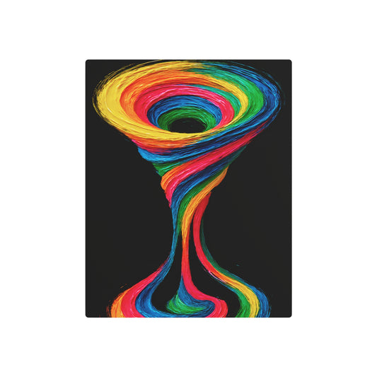 Colorful Swirl Metal Art - Cyclone Design