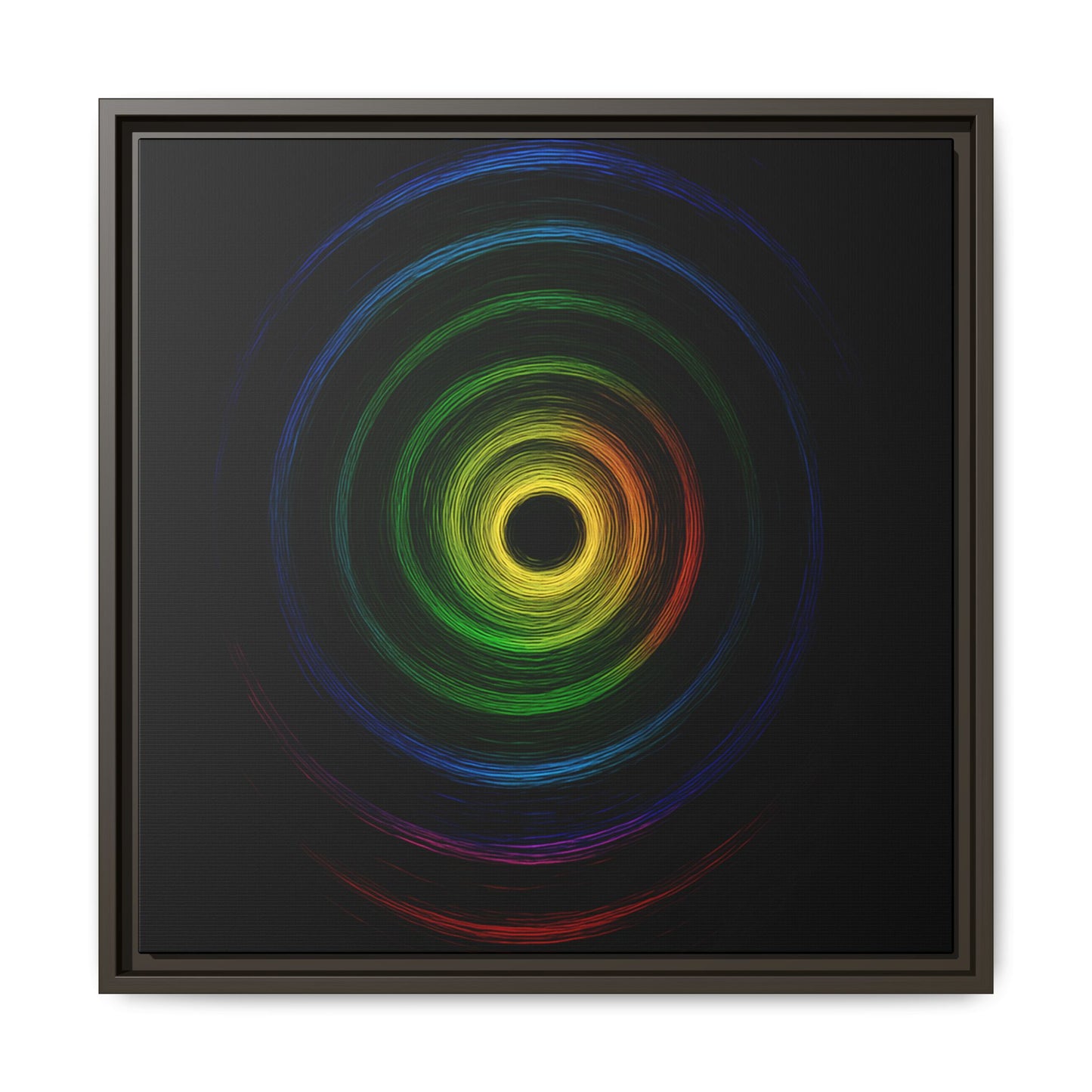 Framed Colorful Ripple Art Print - Cyclone Design