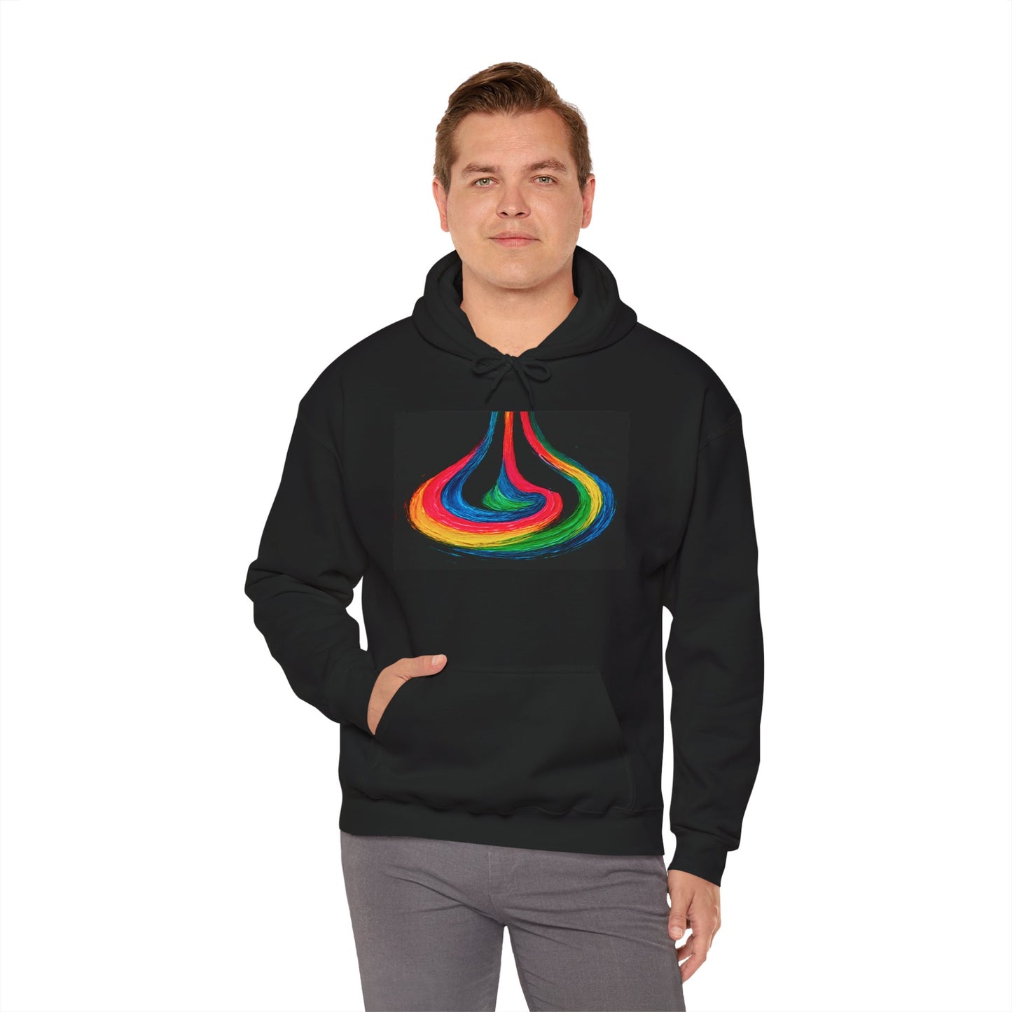 Colorful Swirl Unisex Heavy Blend™ Hooded Sweatshirt - Cyclone Design