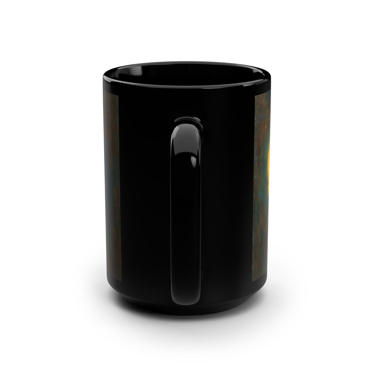 Black Mug for Art Lovers - Cyclone Design