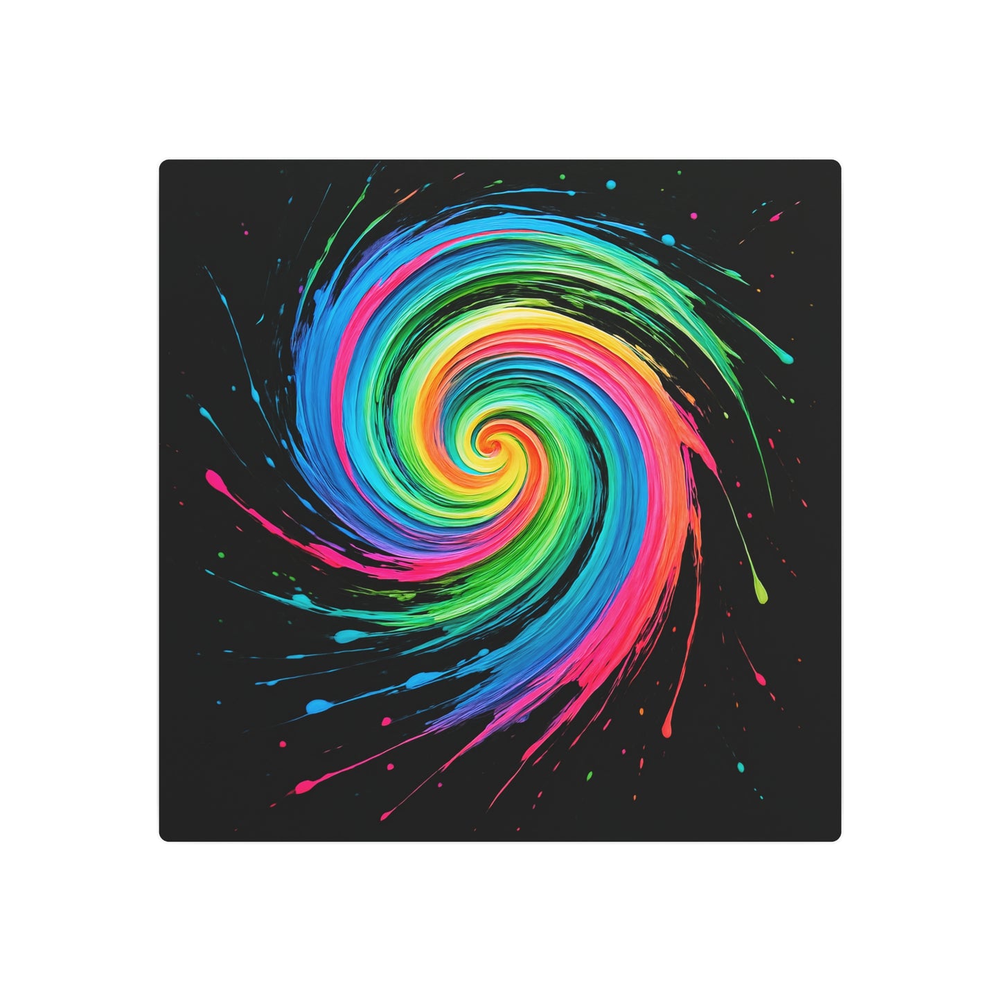 Colorful Swirl Home Decor Metal Art - Melt Design