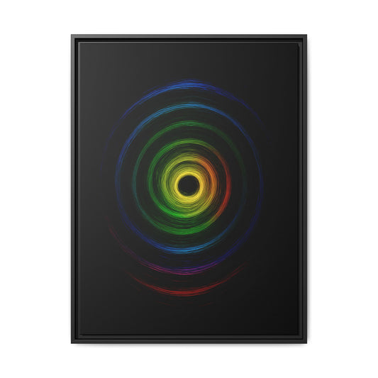 Framed Colorful Ripple Art Print - Cyclone Design