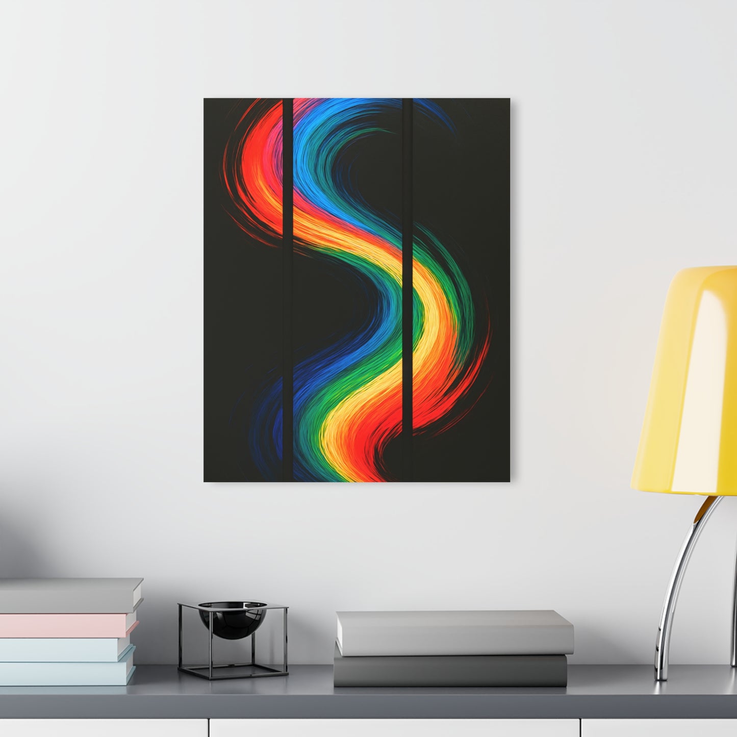 Vibrant Abstract Acrylic Wall Art Print - Weave Design