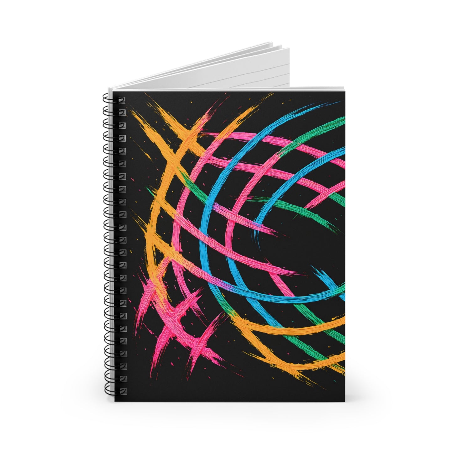 Ruled Lines Colorful Notebook - Weave Design