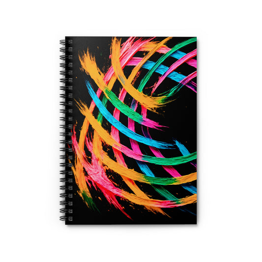 Vibrant Spiral Notebook - Weave Design
