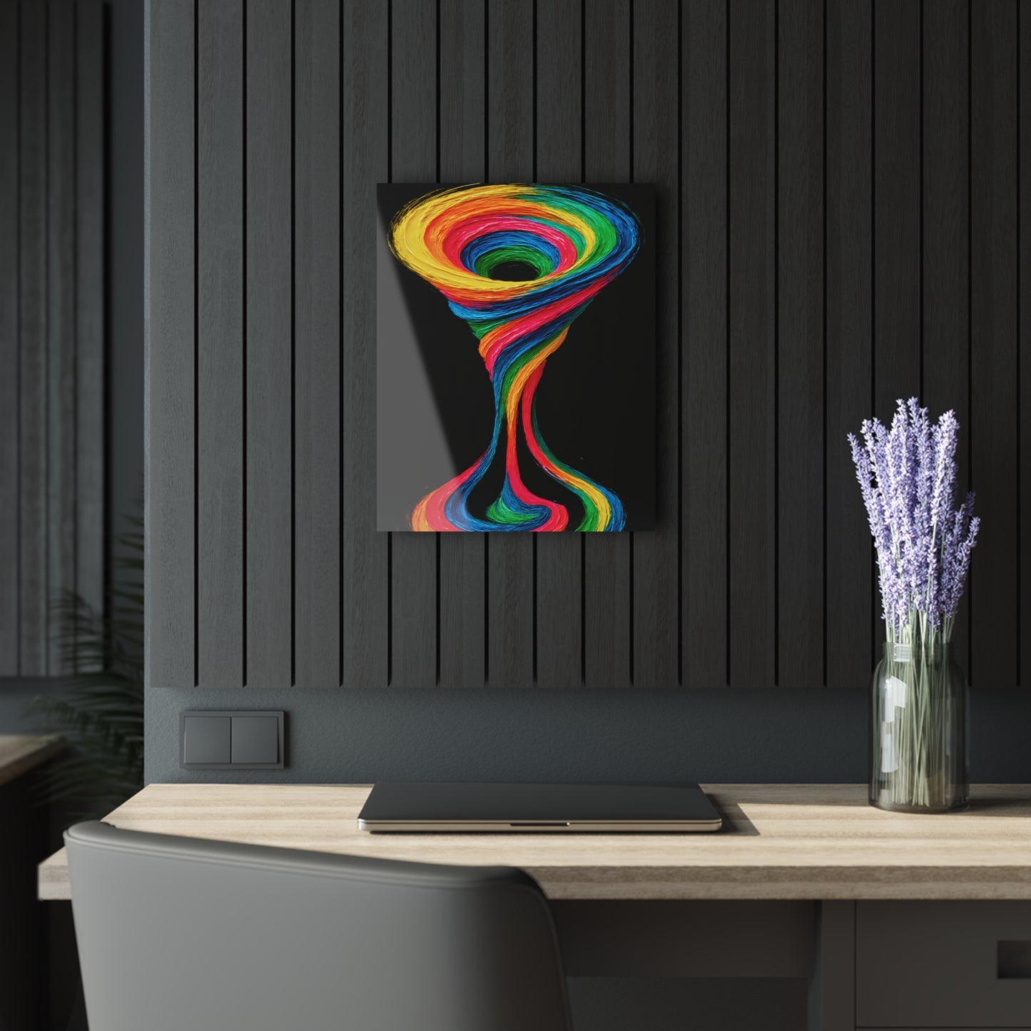 Vibrant Acrylic Wall Art - Cyclone Design