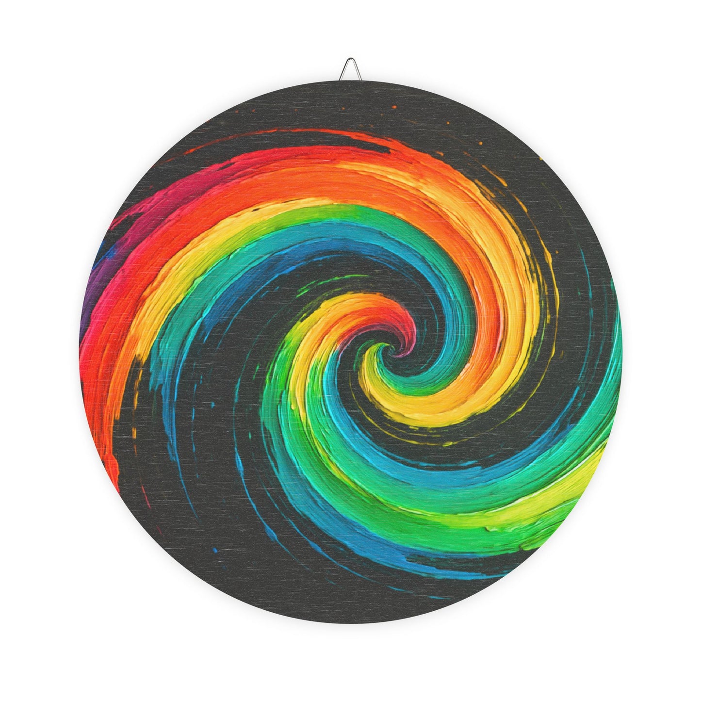 Colorful Swirl Wood Art - Cyclone Design