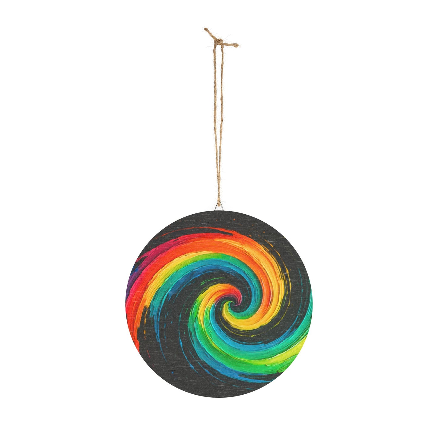 Colorful Swirl Wood Art - Cyclone Design