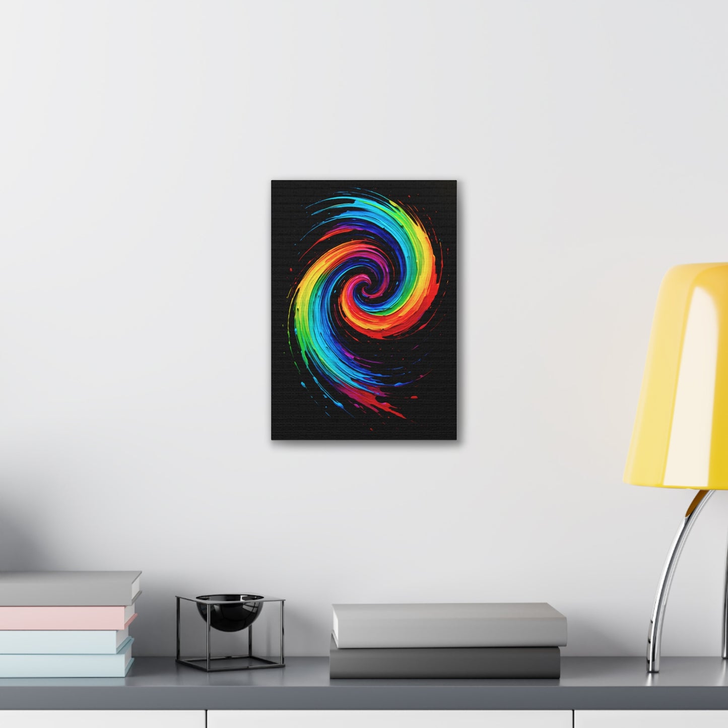 Colorful Swirl Canvas Art - Cyclone Design