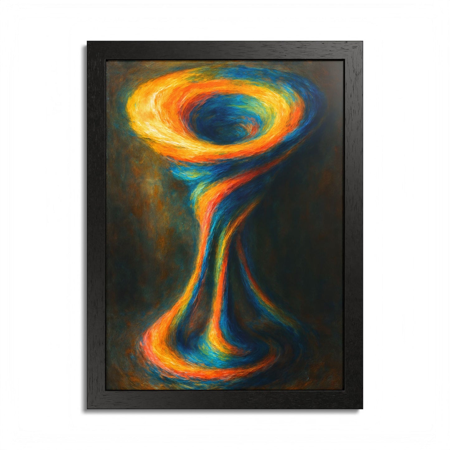 Multi-Color Wooden Framed Art Print - Cyclone Design