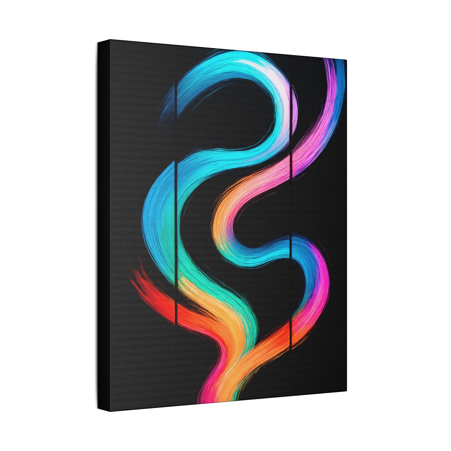 Stretched Canvas Colorful Abstract Wall Decor - Weave Design