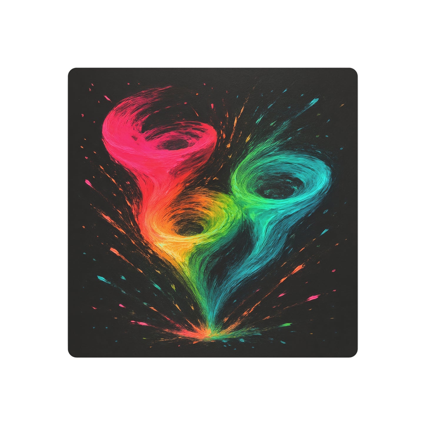 Colorful Abstract Tornado Metal Art - Cyclone Design