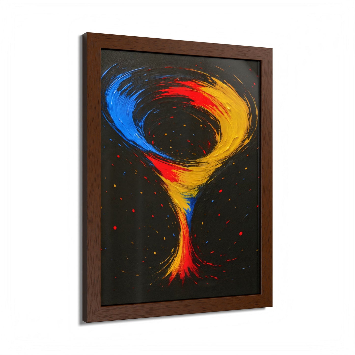 Vibrant Tornado Wooden Framed Wall Art - Cyclone Design