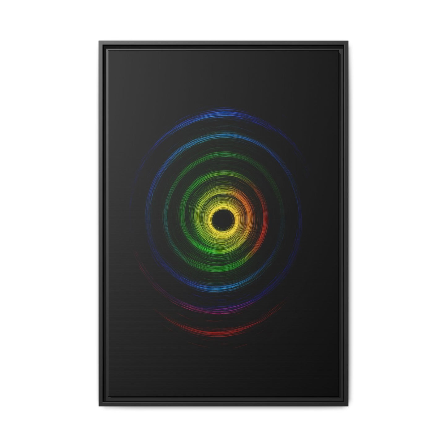 Framed Colorful Ripple Art Print - Cyclone Design