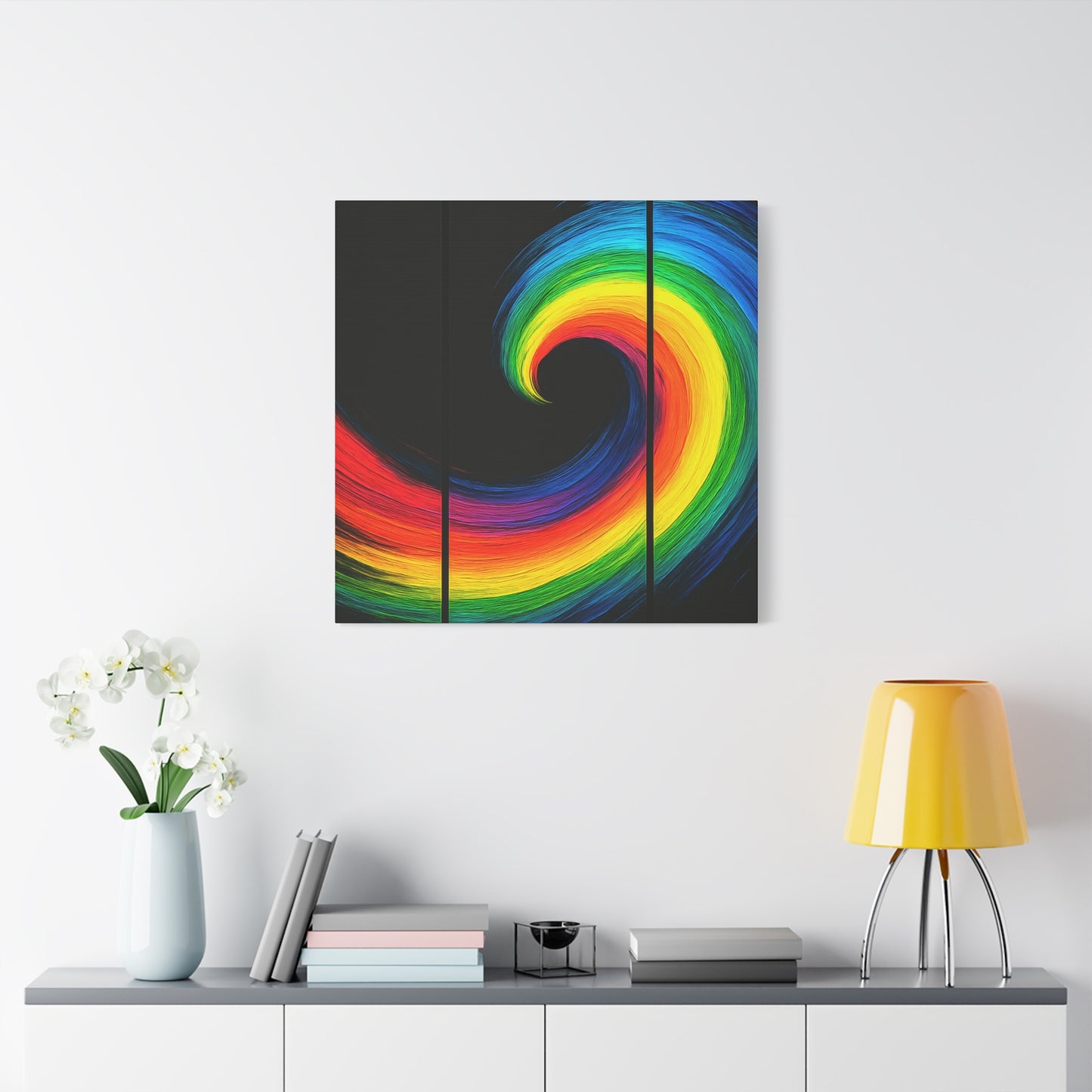 Vibrant WallArt Canvas- Cyclone Design