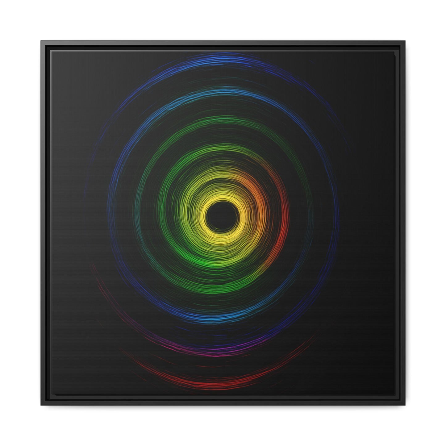Framed Colorful Ripple Art Print - Cyclone Design
