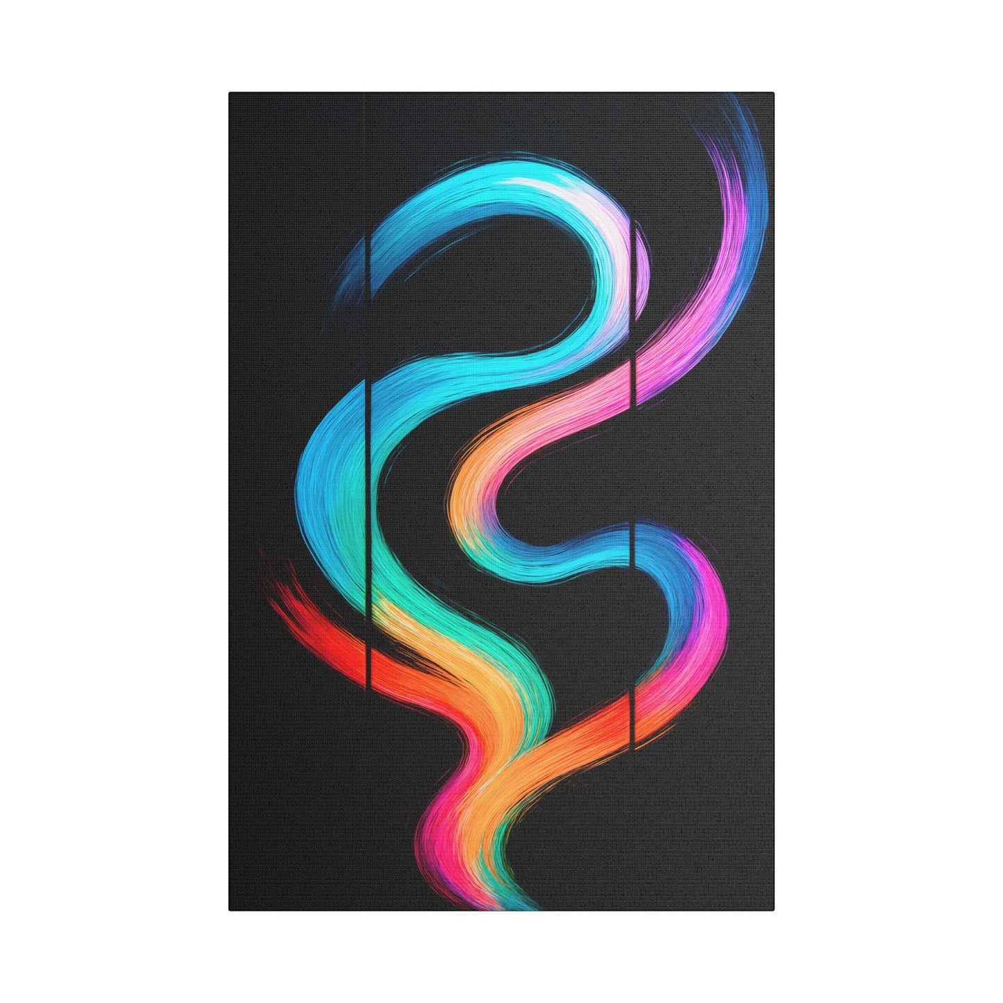 Stretched Canvas Colorful Abstract Wall Decor - Weave Design