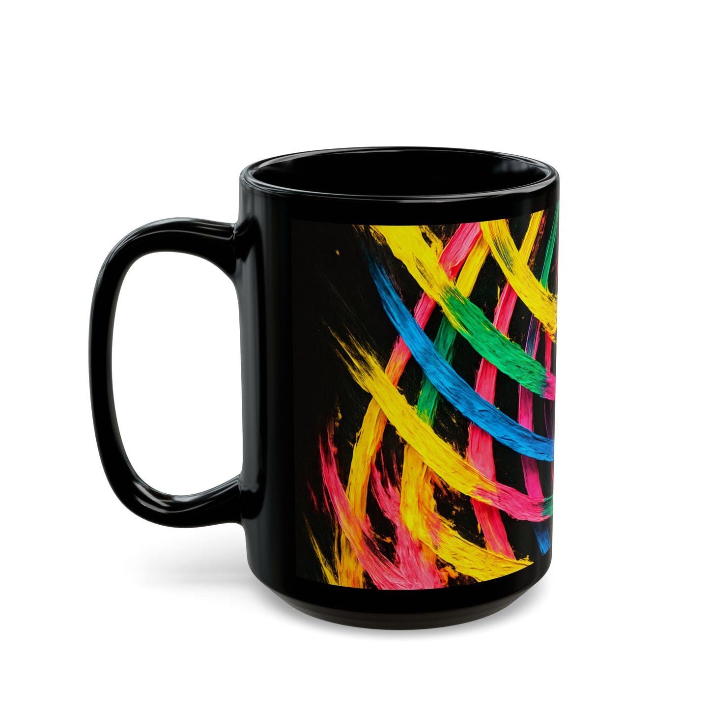 Chromatic Weave Black Mug