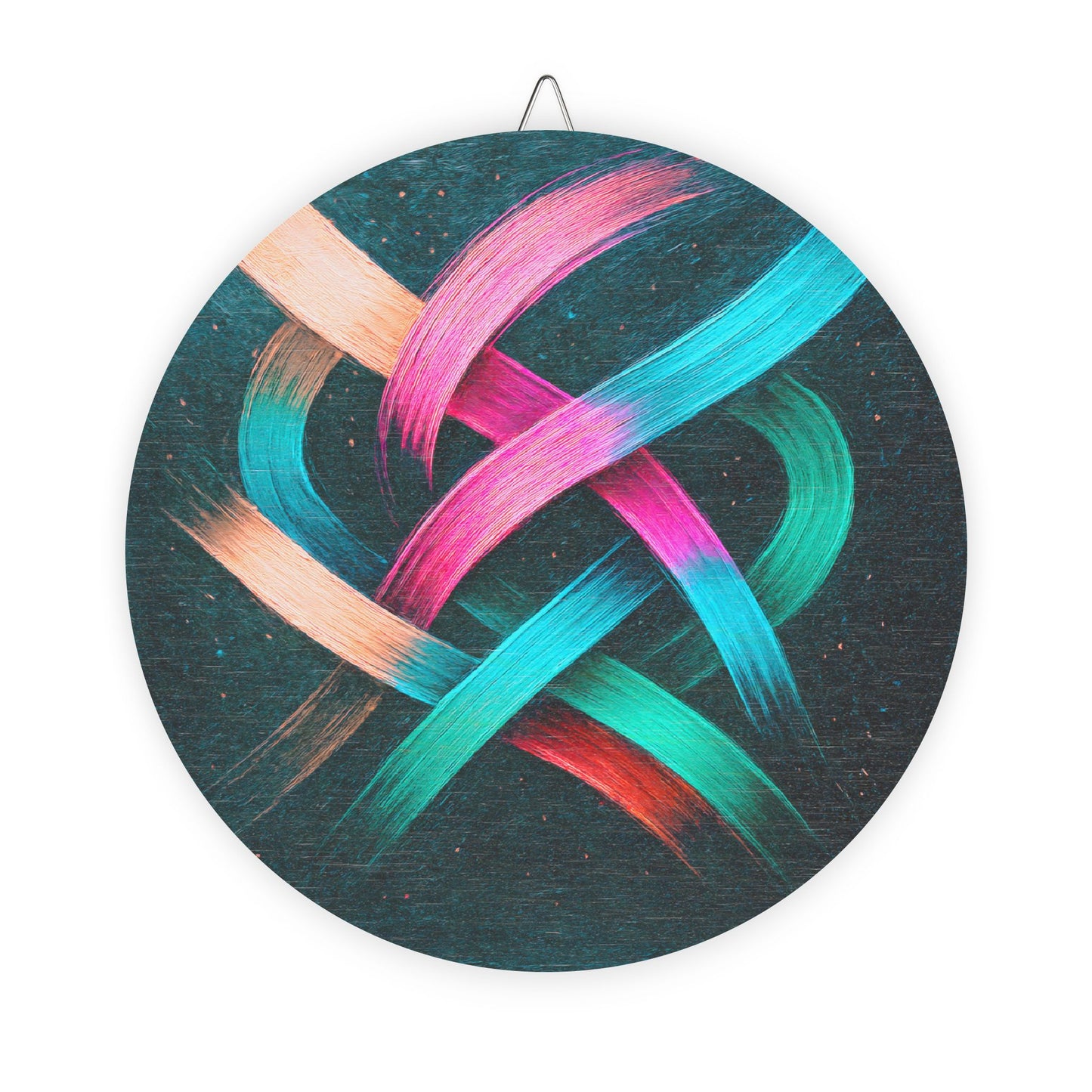 Colorful Abstract Wood Print - Weave Design