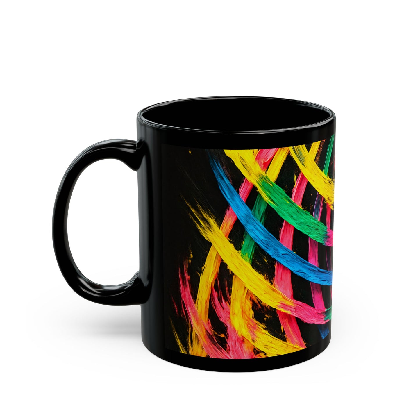 Chromatic Weave Black Mug