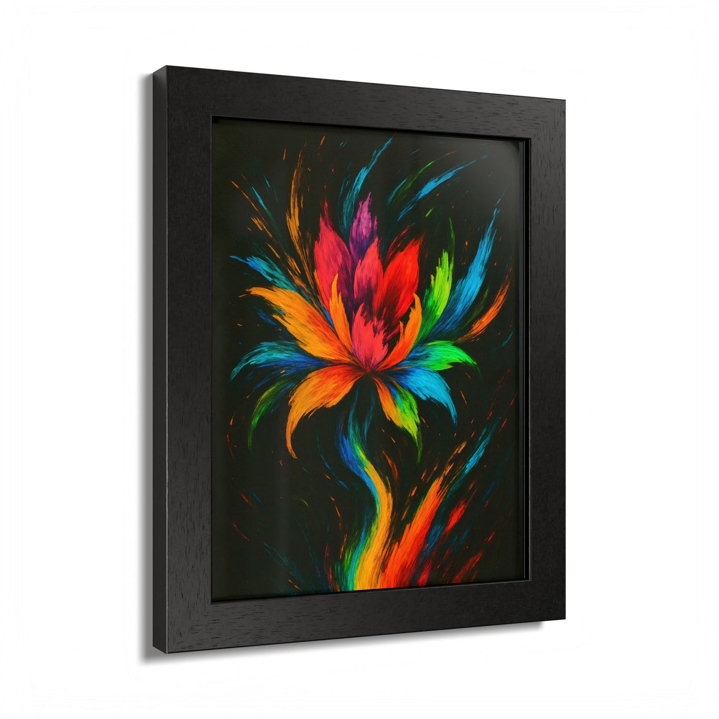 Vibrant Floral Framed  Wall Art - Melt Design