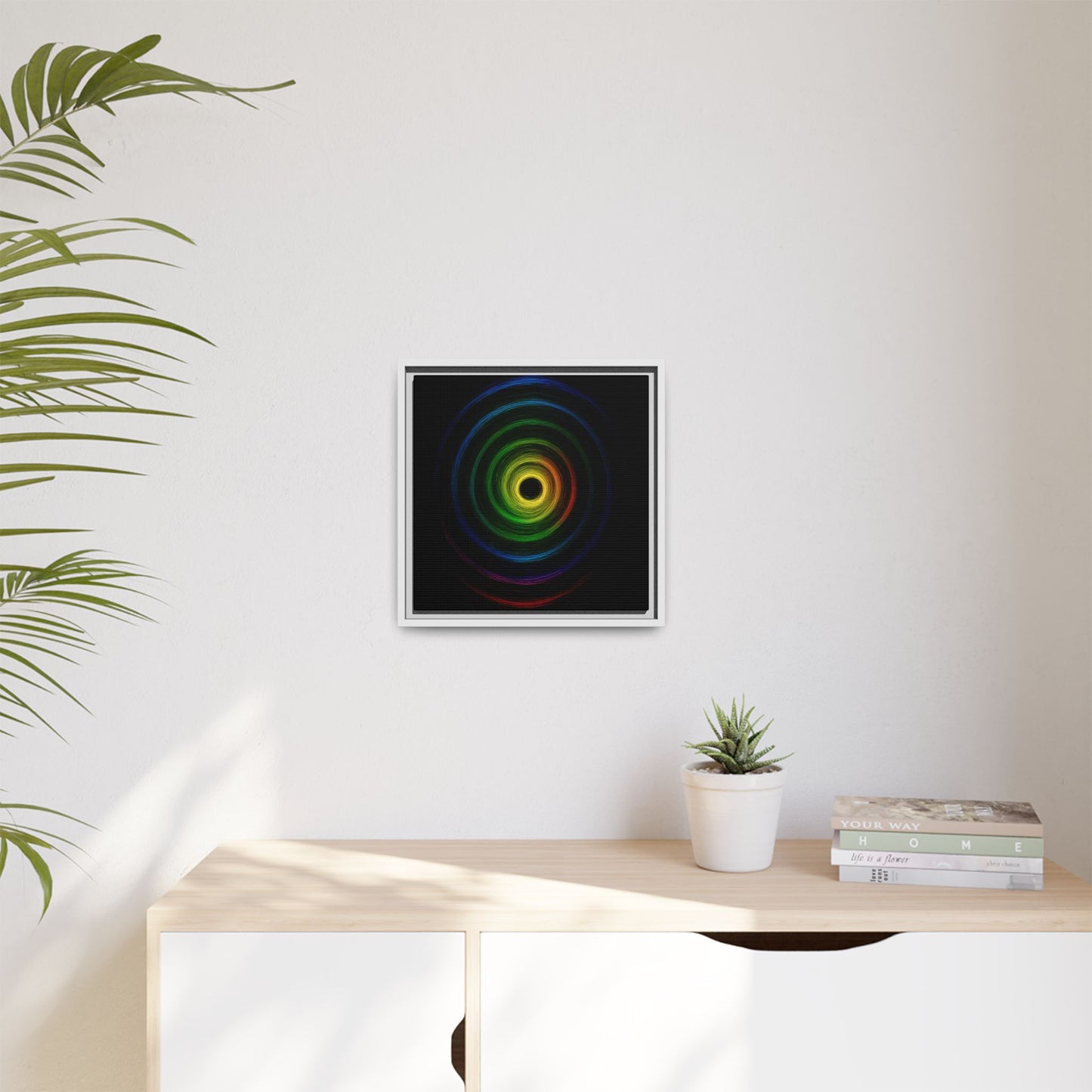 Framed Colorful Ripple Art Print - Cyclone Design