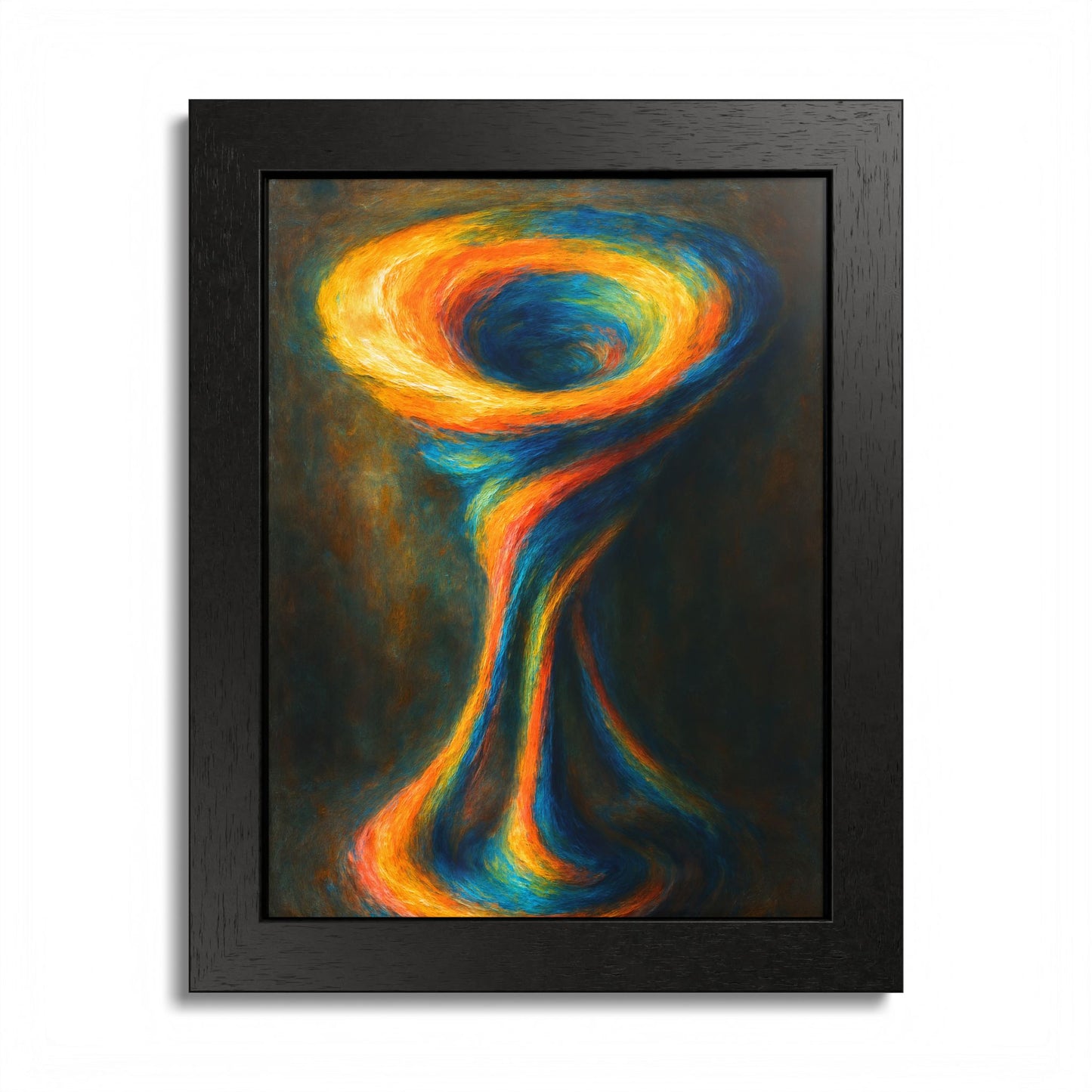 Multi-Color Wooden Framed Art Print - Cyclone Design