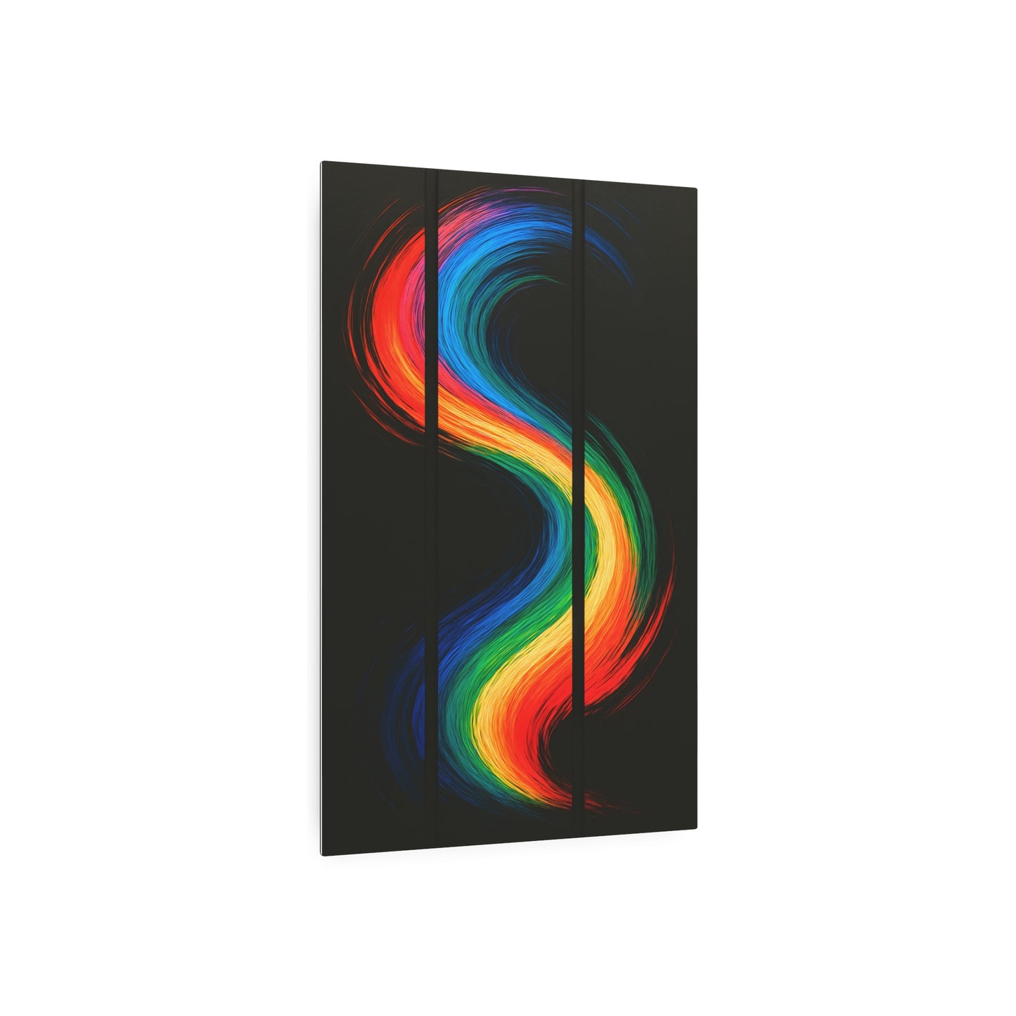 Vibrant Rainbow Metal Art - Weave Design