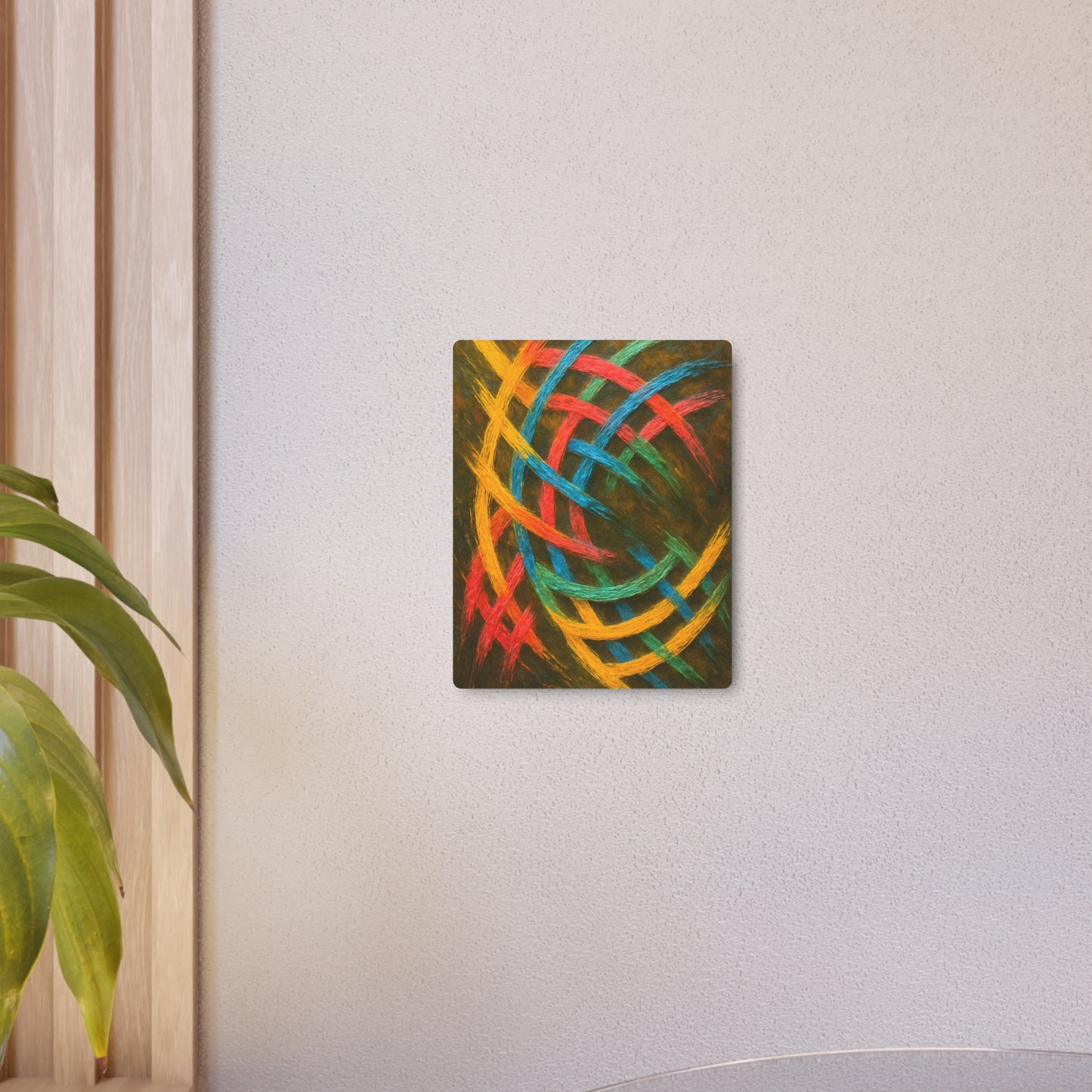 Vibrant Metal Weave Art Print