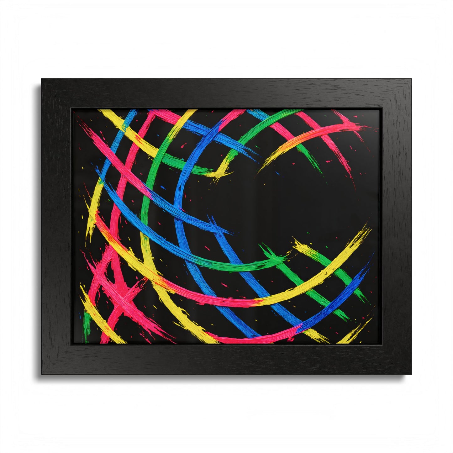 Colorful Wooden Frame Wall Art - Weave Design