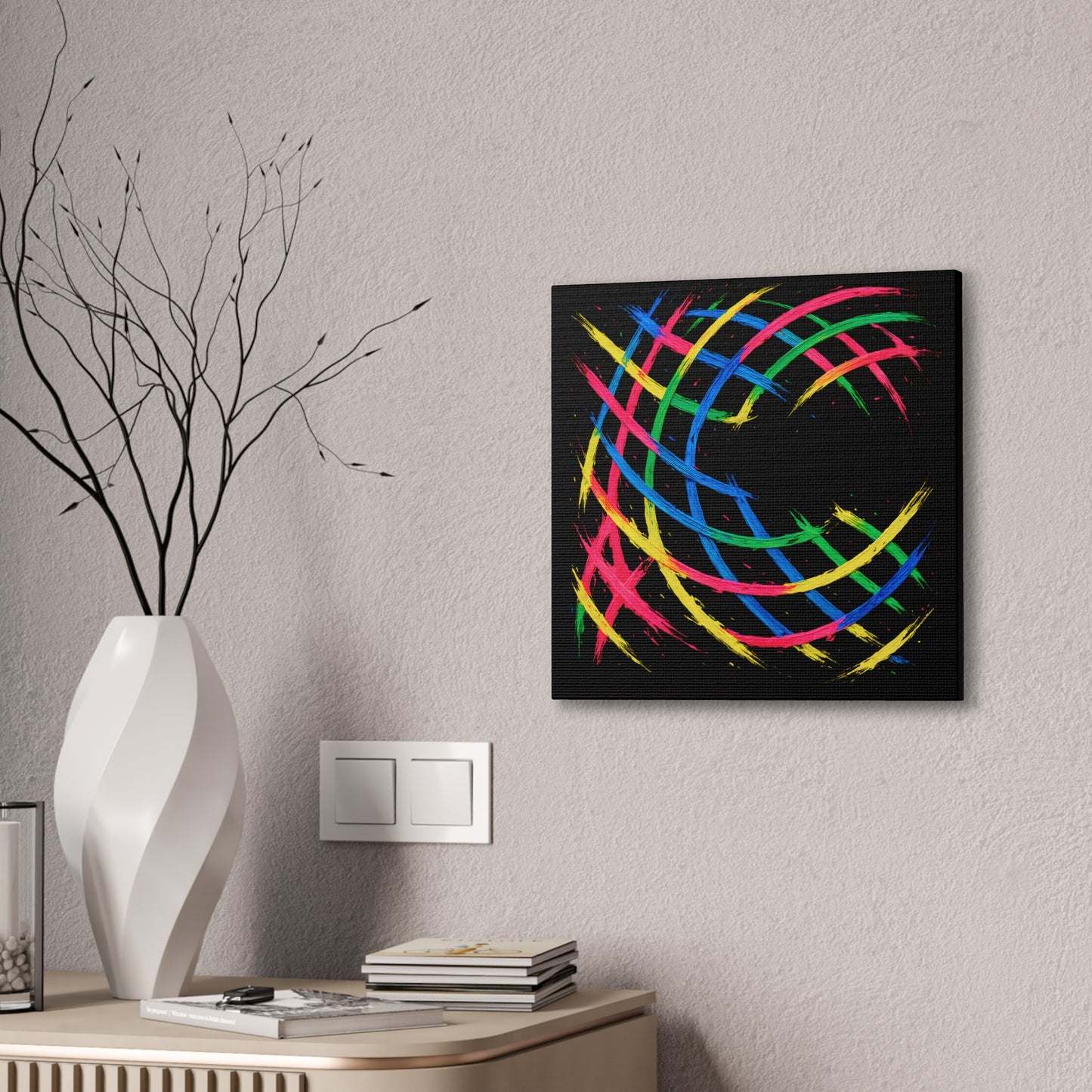 Modern Wall Art Canvas Print - Weave Design