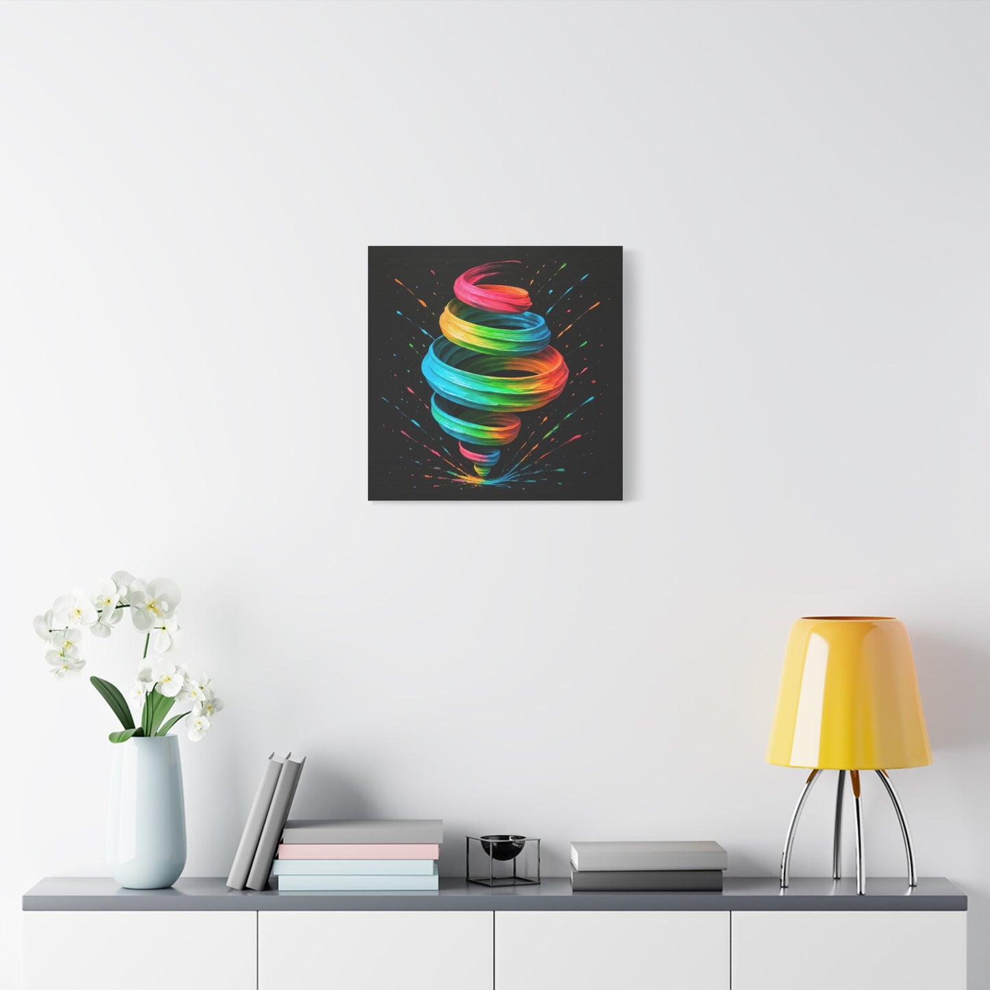 Vibrant Swirl Canvas Art - Cyclone Design