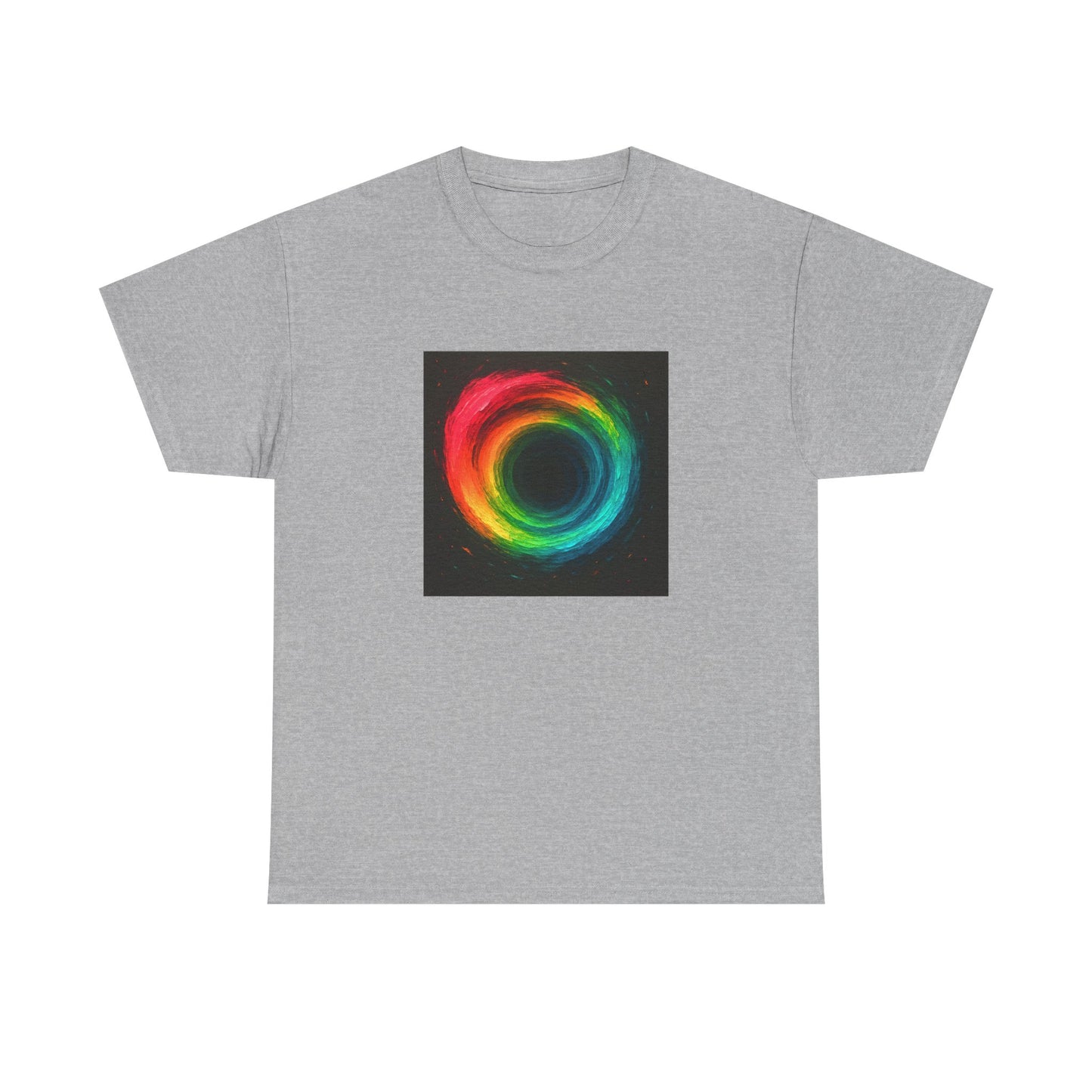 Colorful Swirl Unisex Heavy Cotton Tee- Cyclone Design
