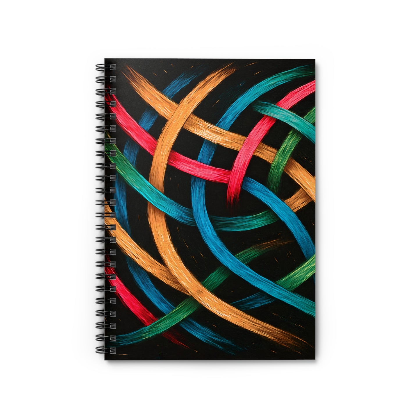 Artistic  Vibrant Spiral Notebook - Weave Design