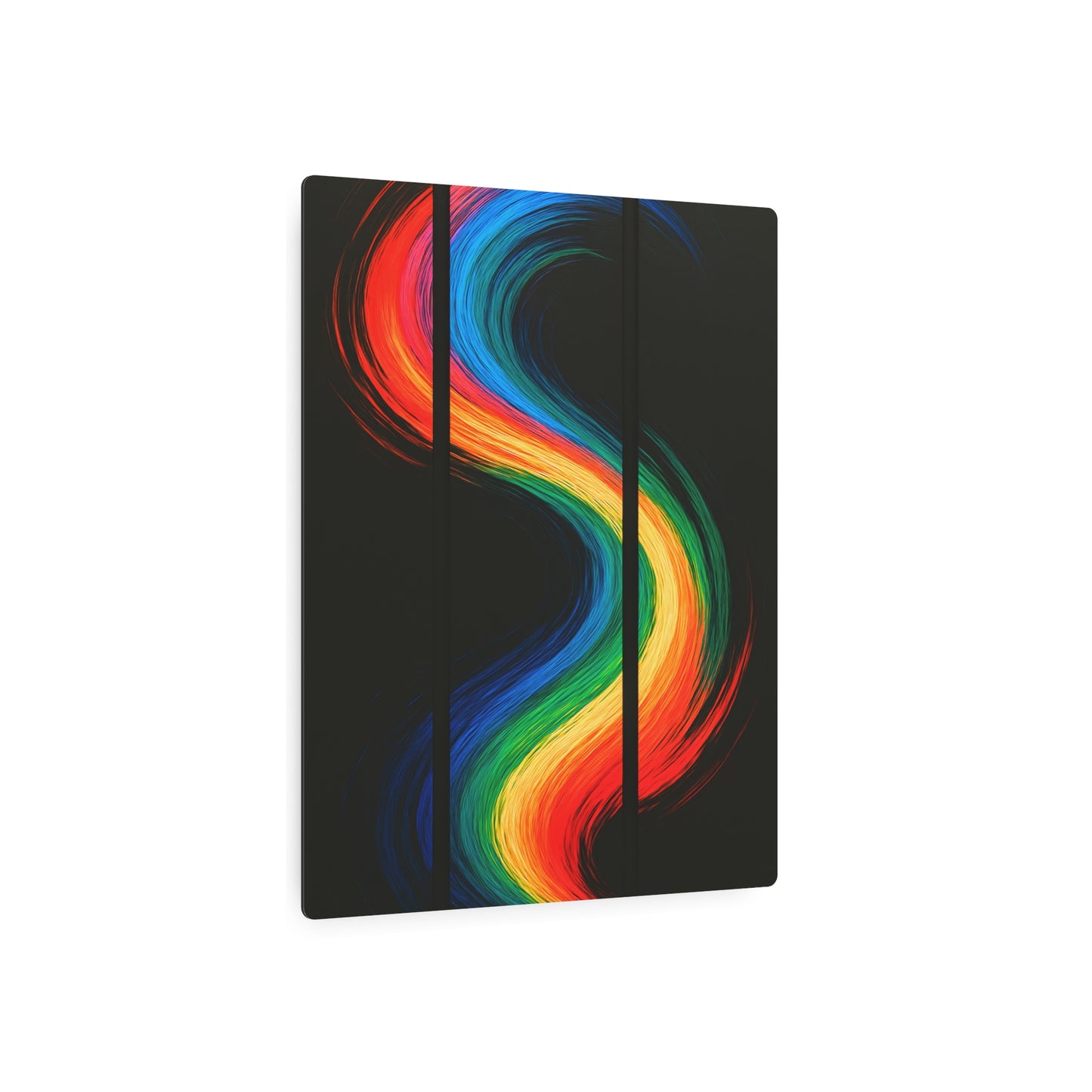Vibrant Rainbow Metal Art - Weave Design