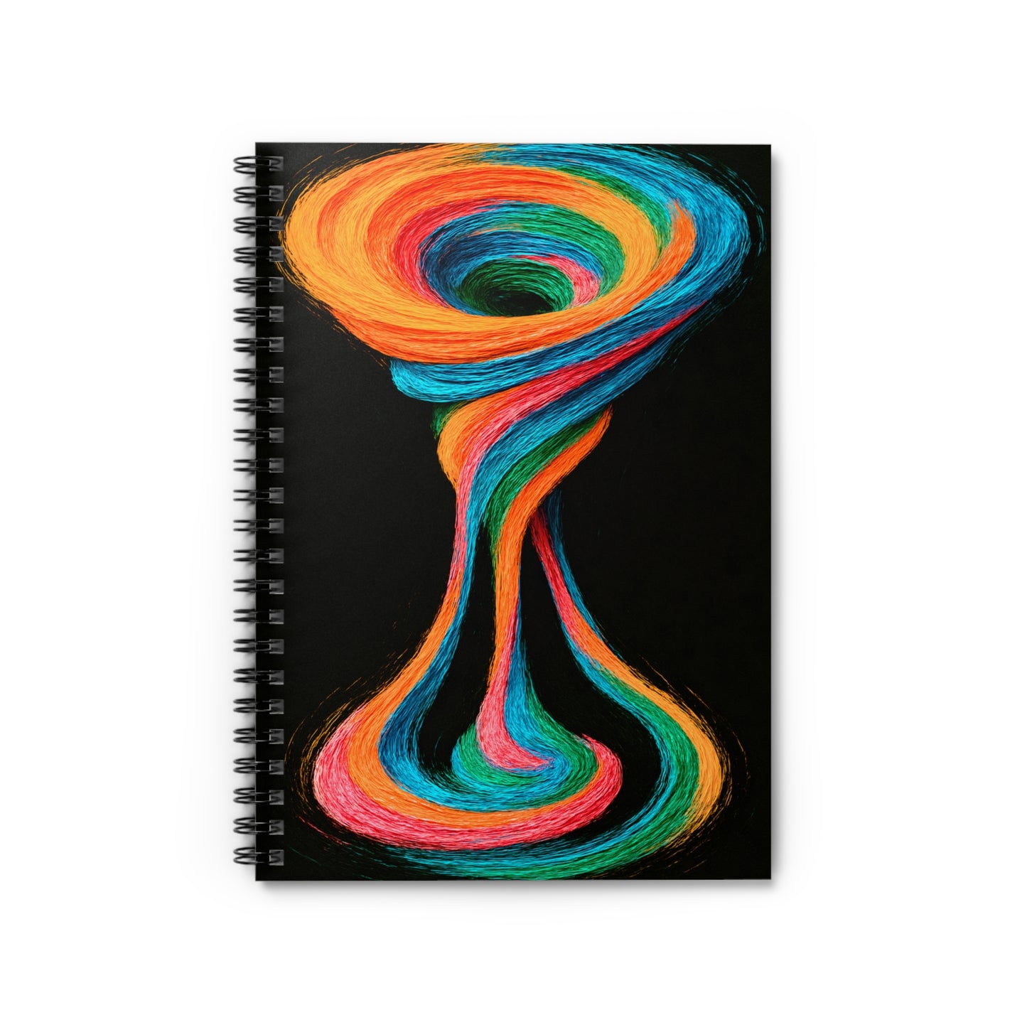 Unique Colorful Spiral Notebook - Cyclone Design