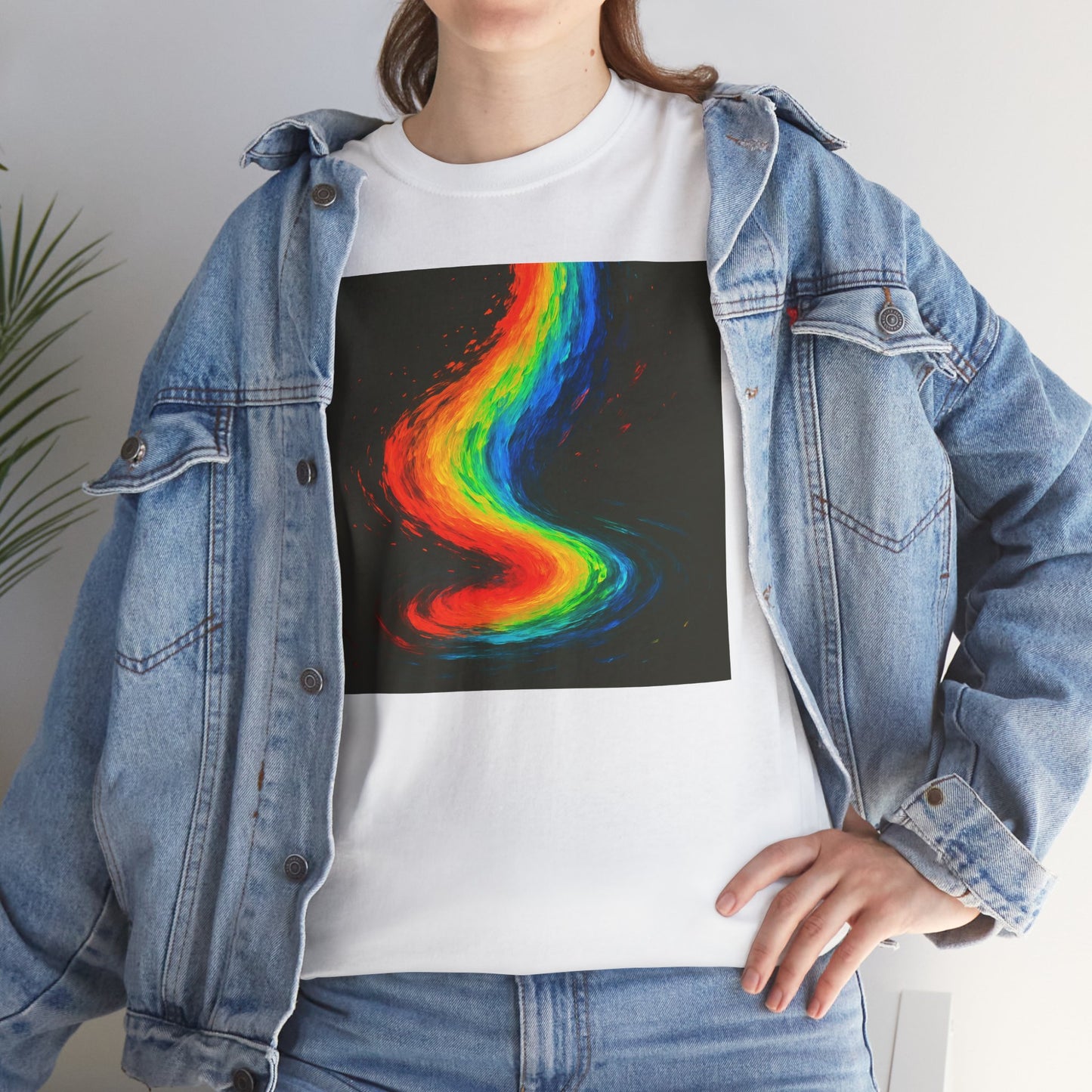 Rainbow Swirl Unisex Heavy Cotton Tee - Melt Design