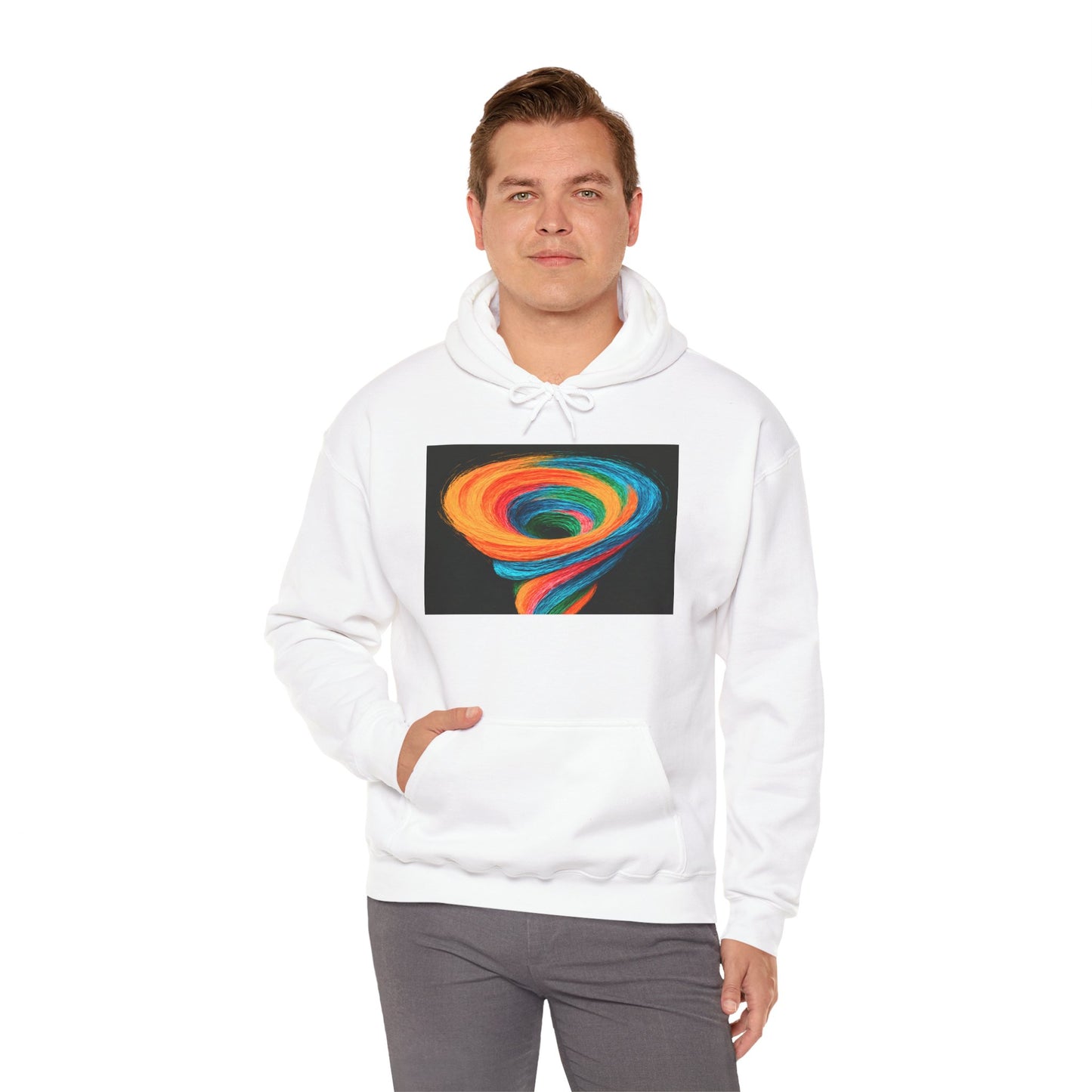 Colorful Tornado Unisex Hoodie - Cyclone Design