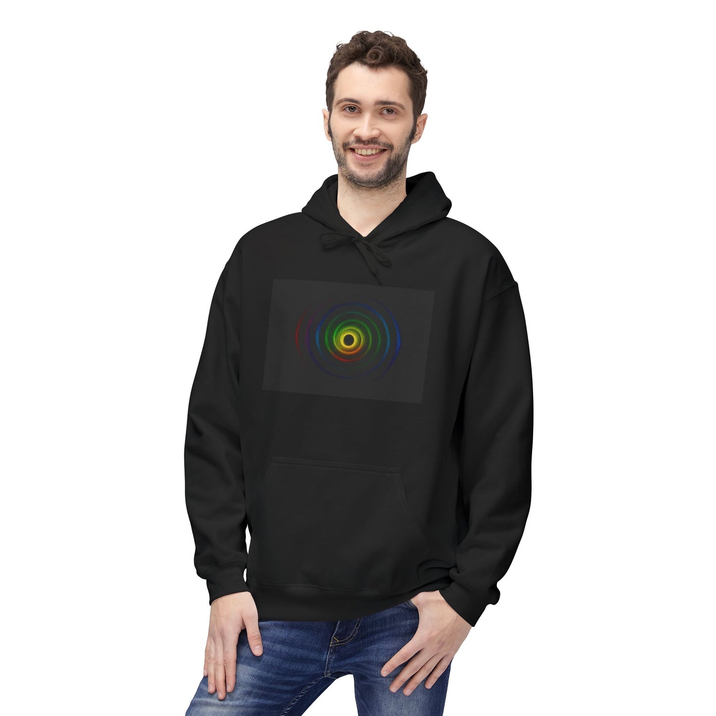 Colorful Wave Graphic Fleece Unisex Hoodie - Cycone Design