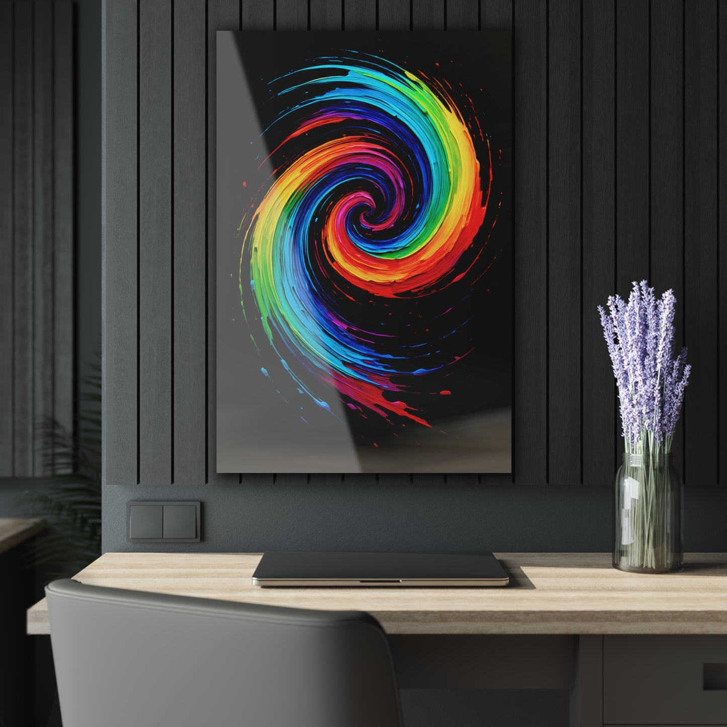 Vibrant Acrylic Wall Art Print - Cyclone Design