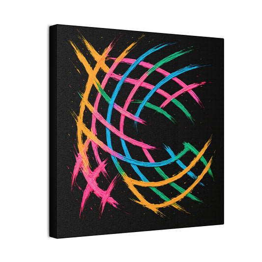 Vibrant Art Canvas Print - Weave Design