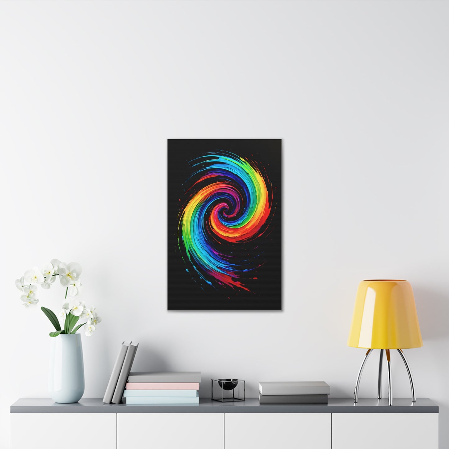 Colorful Swirl Canvas Art - Cyclone Design