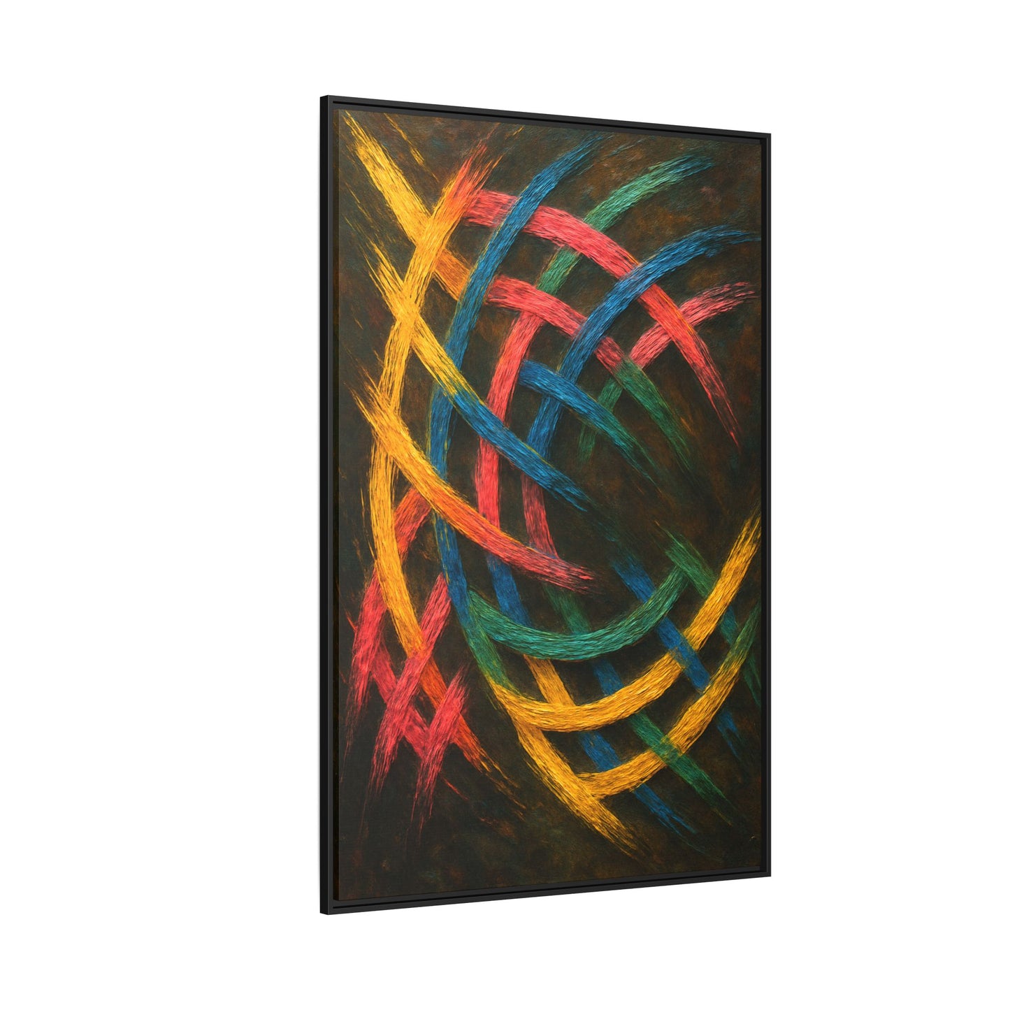 Multi-Color Wave Canvas Art - Weave Design