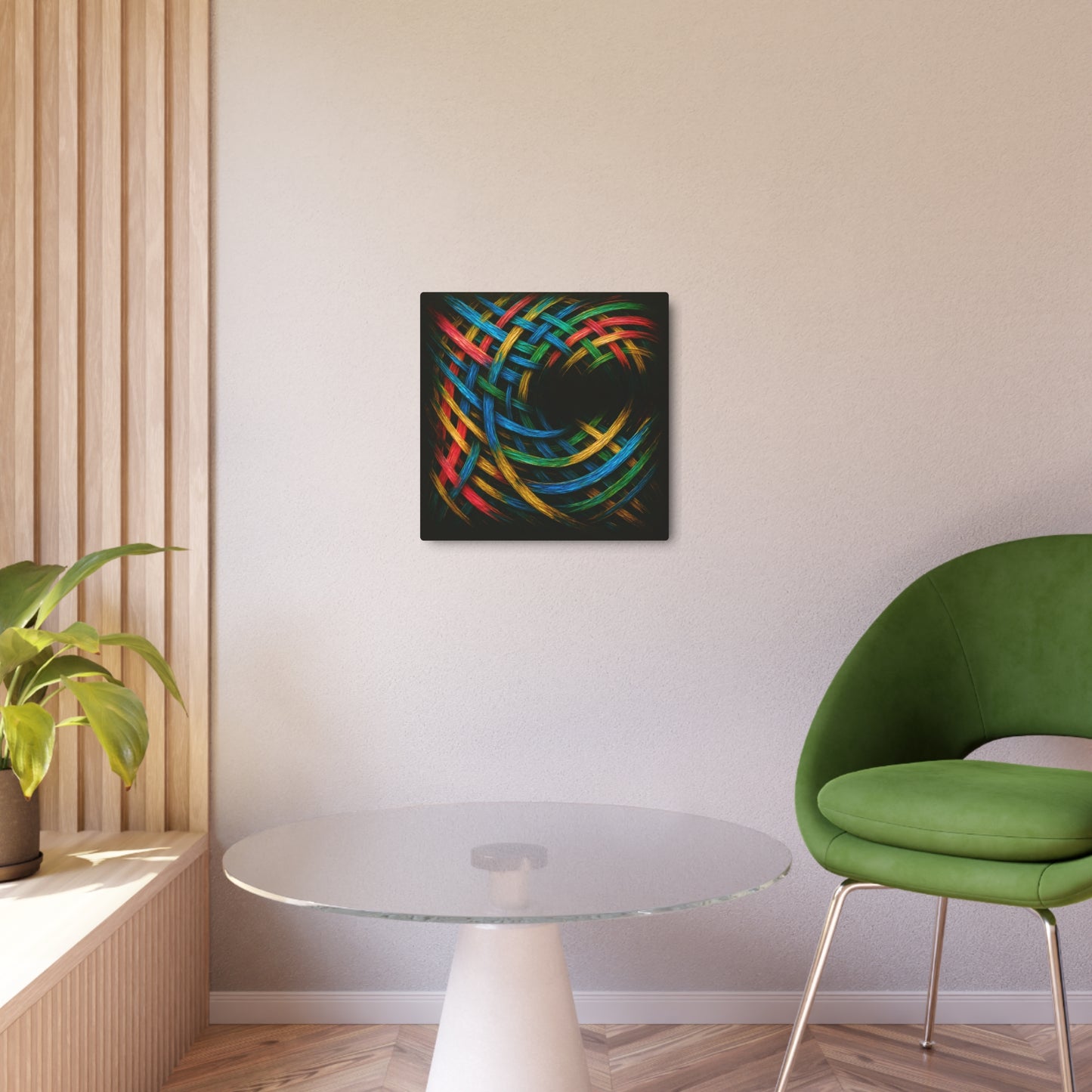 Vibrant Metal Art - Weave Design