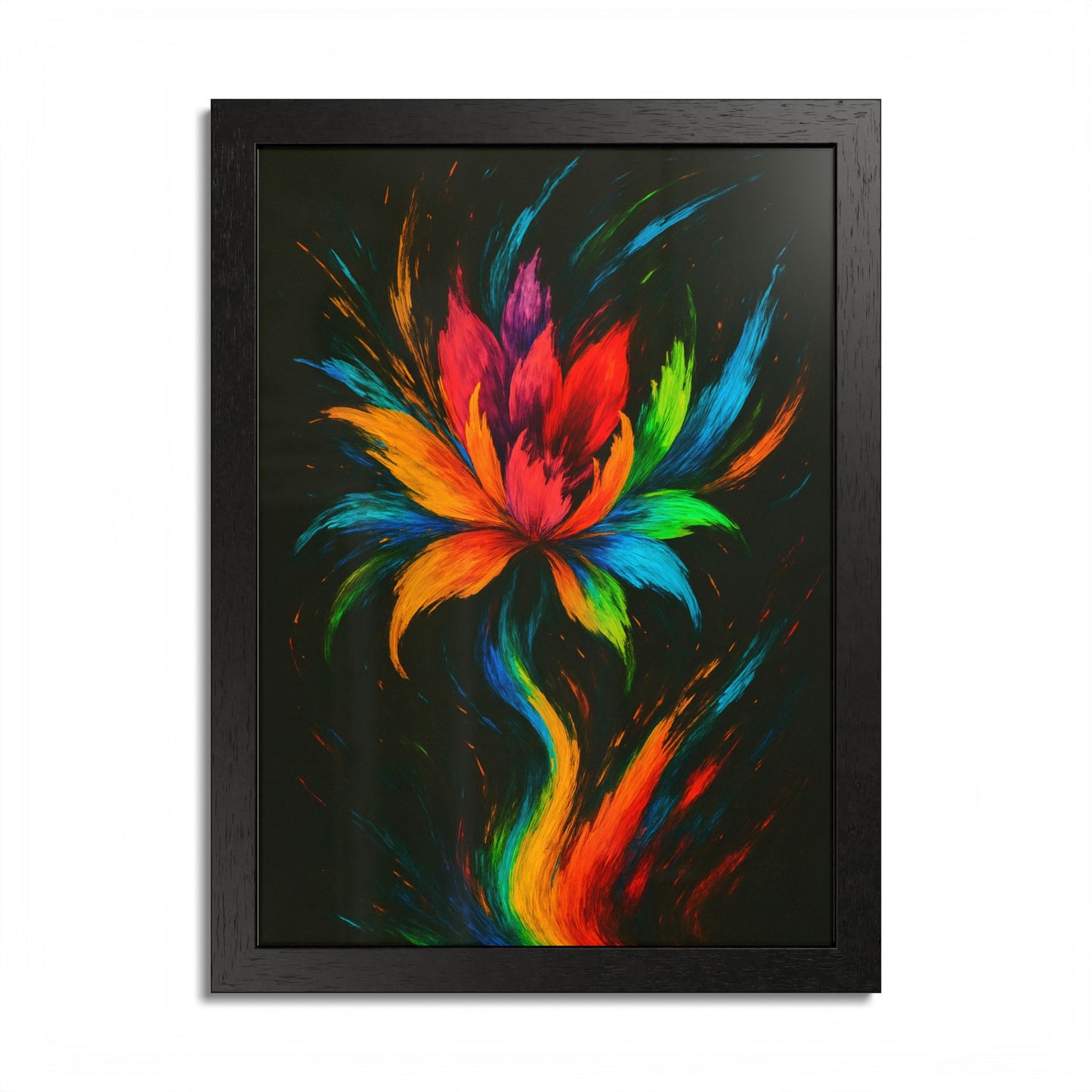 Vibrant Floral Framed  Wall Art - Melt Design